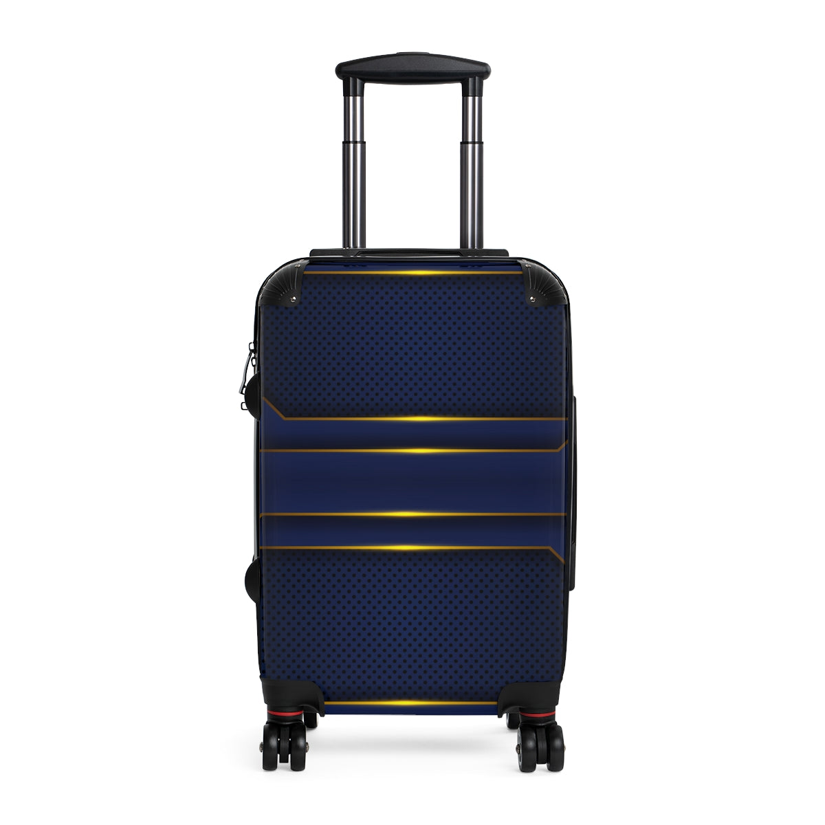 CARRY-ON LUGGAGE WITH WHEELS | Luxury Gold Blue | Artzira | Cabin Suitcases | Trolly Travel Bags | 4 Wheeled Spinners | Personalized