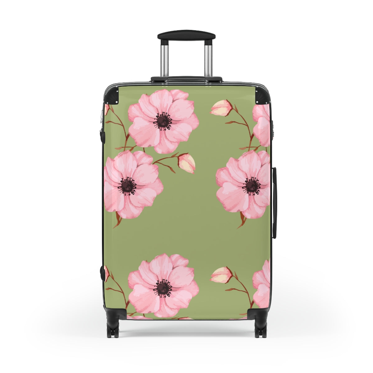 CARRY-ON LUGGAGE FLORAL ART FOR WOMEN, SPINNER, ATS LOCK