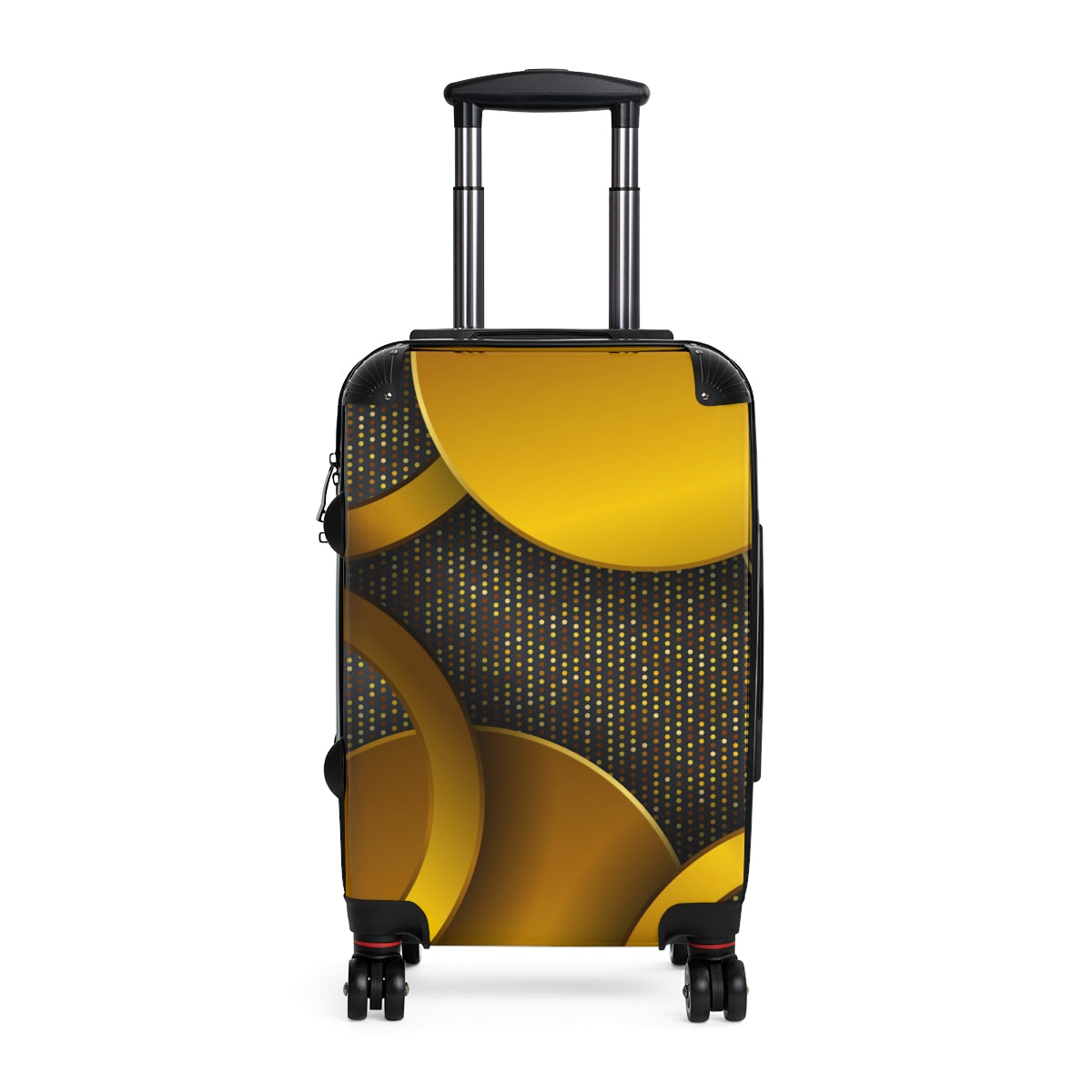 CARRY-ON LUGGAGE WITH WHEELS | Luxury Gold Black | Artzira | Cabin Suitcases | Trolly Travel Bags | 4 Wheeled Spinners | Personalized