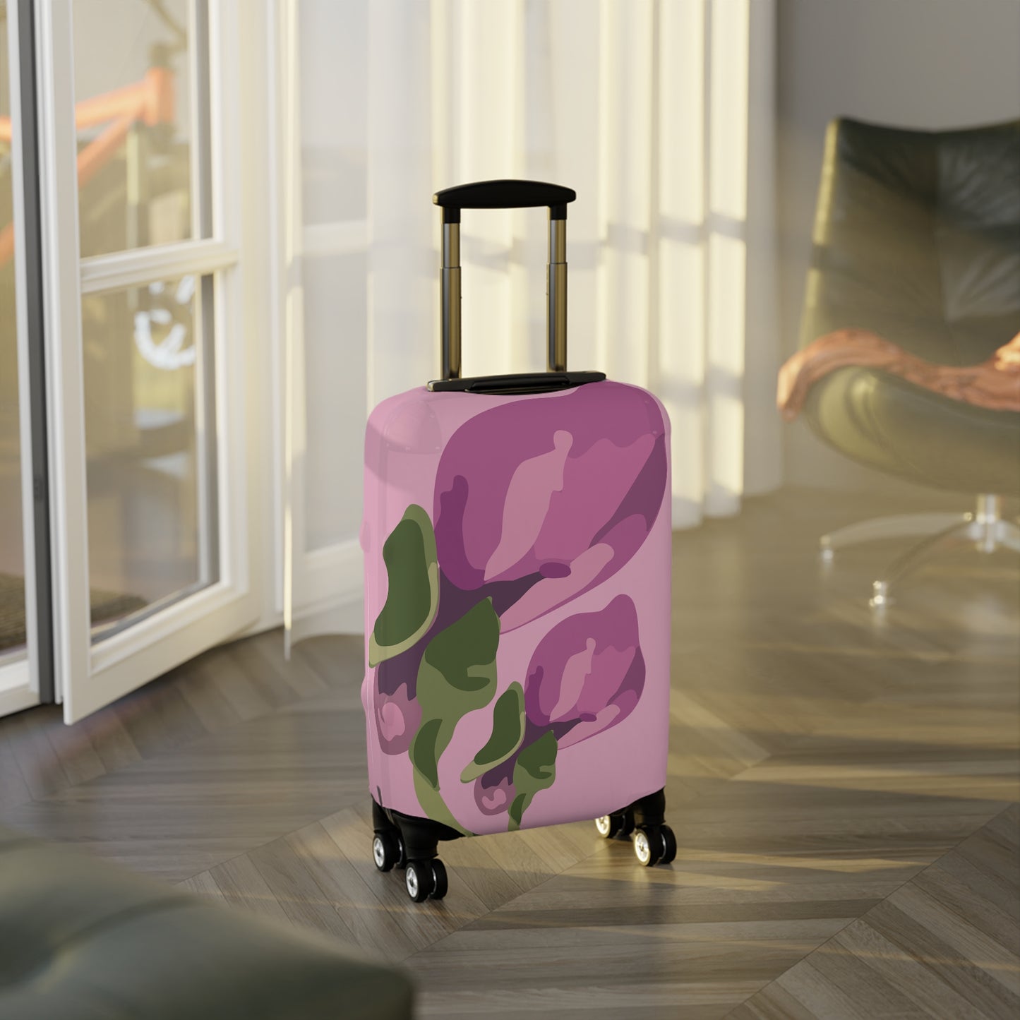 Luggage Cover, Pink Floral Luggage Cover 3 Sizes