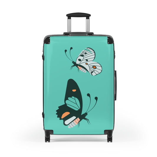 CARRY-ON LUGGAGE, BUTTERFLY ART SET BY ARTZIRA, Cabin Suitcase Carry-On Luggage, Trolly Travel Bags Double Wheeled Spinners, Men's Choice