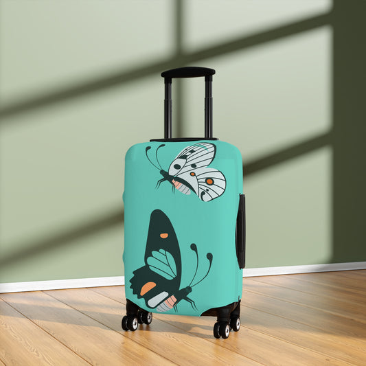 Luggage Cover, Teal Butterfly Luggage Cover in 3 Sizes