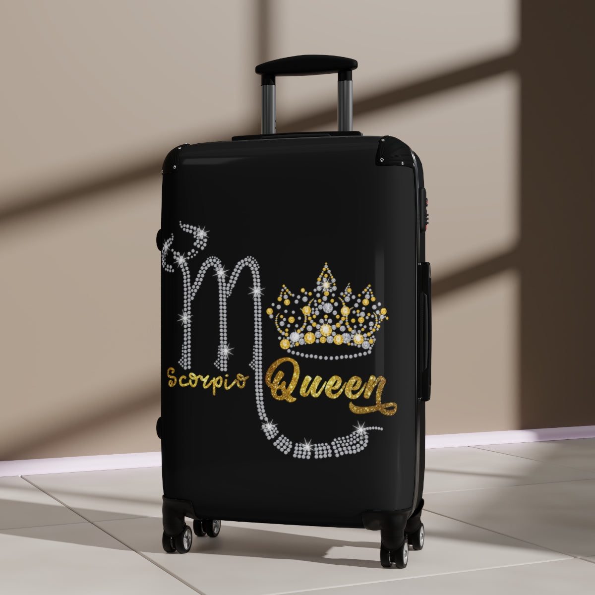 CARRY-ON LUGGAGE | Scorpio Queen Zodiac Women | Artzira | Cabin Suitcases Set | Trolly Travel Bags | 4 Wheeled Spinners