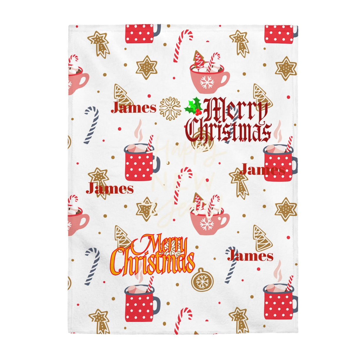 Kids Throw Blankets Personalised, Merry Christmas Theme, Baby Blanket, Plush Veveteen Super Soft Cozy Throw Blankets, 3 Sizes