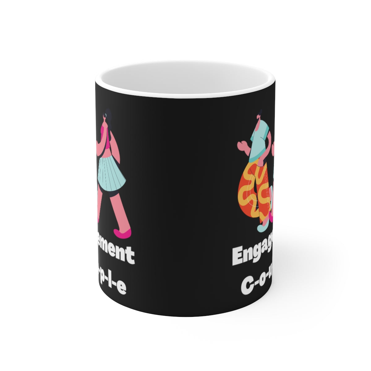 Engagement Ceramic Mug 11oz, Gift for Engagement Couple