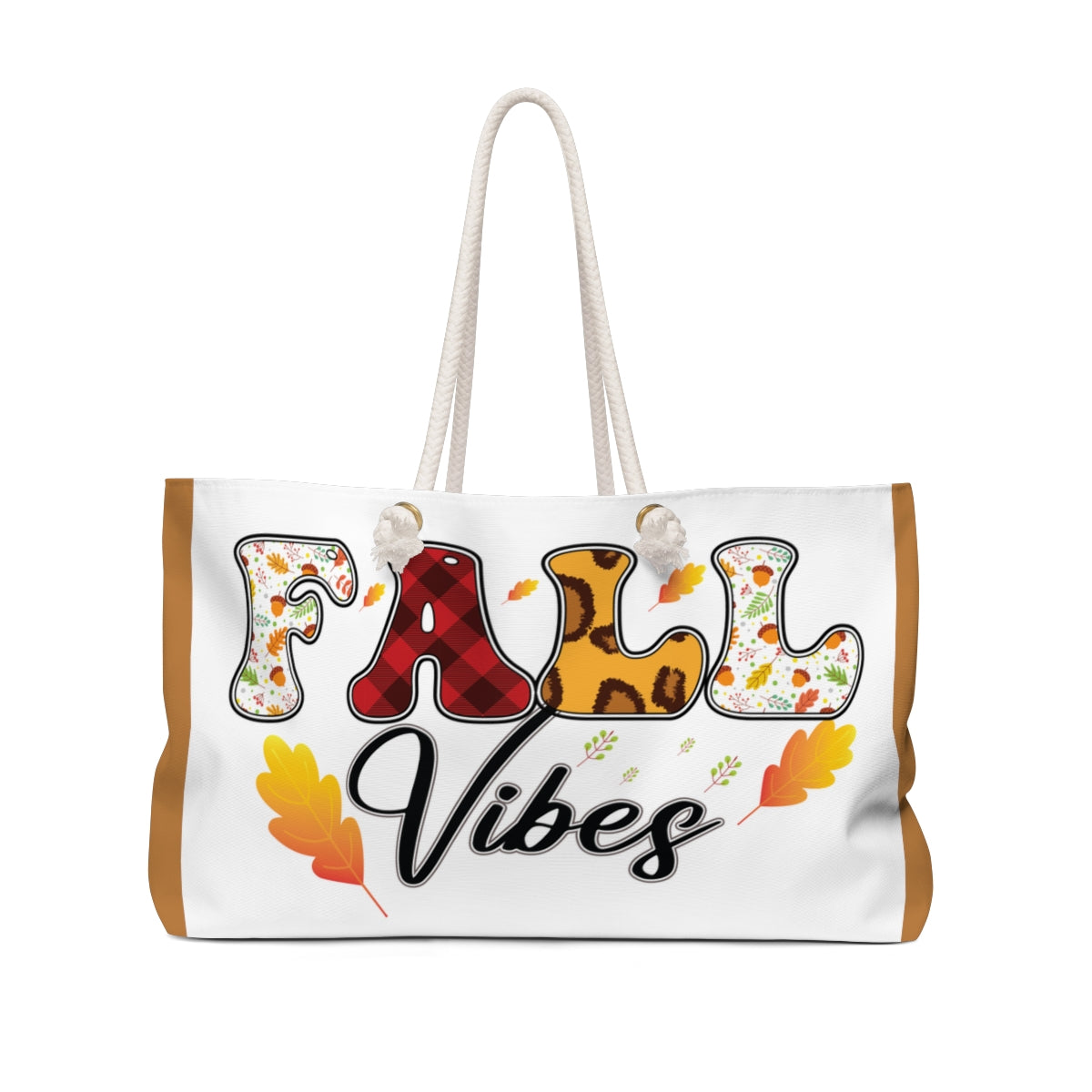 Fall Vibes Weekender Tote Bag, Beach Travel Bag for Women| Artzira