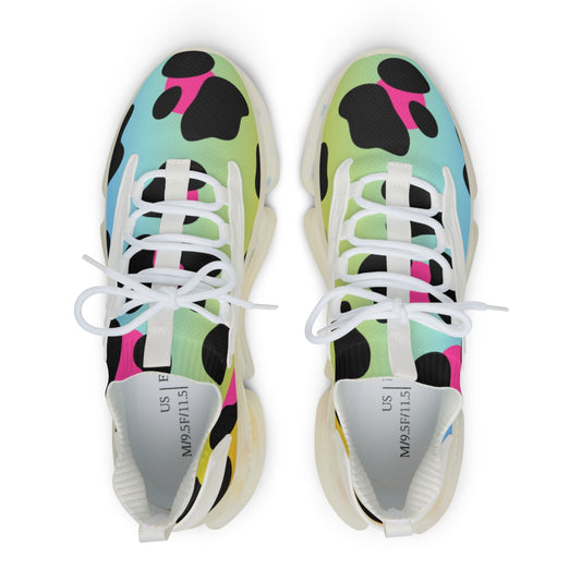 Men's and Women’s Mesh Sports Sneakers, Cheetah Print