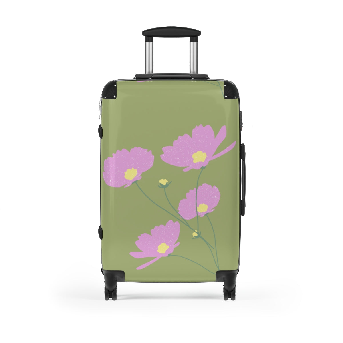 GREENIĶ FLORAL SUITCASE SET Artzira, Cabin Suitcase Carry-On Luggage, Trolly Travel Bags Double Wheeled Spinners, Women's Choice, Bridal Gift