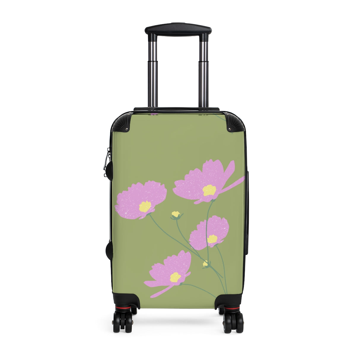 GREENIĶ FLORAL SUITCASE SET Artzira, Cabin Suitcase Carry-On Luggage, Trolly Travel Bags Double Wheeled Spinners, Women's Choice, Bridal Gift