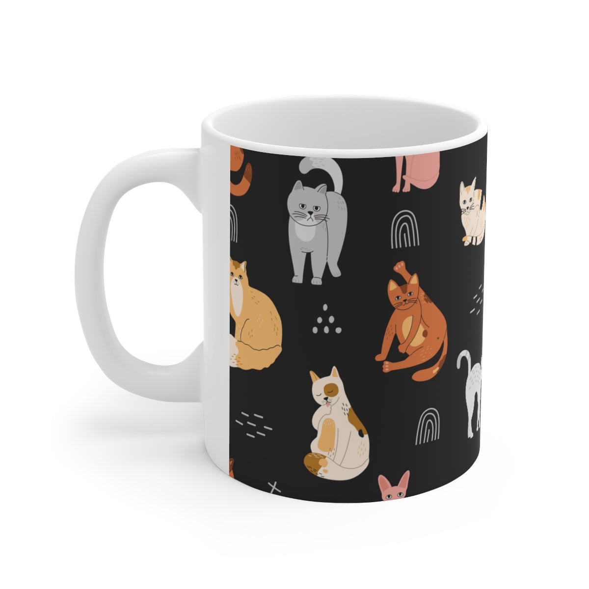 Cat Ceramic Mug 11oz, Cat Mom, Dad Gift