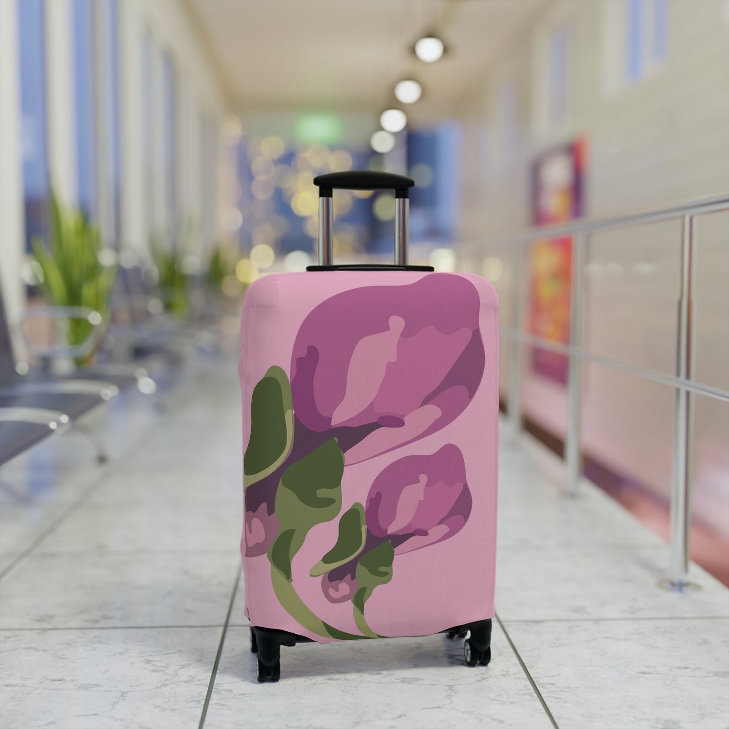 Luggage Cover, Pink Floral Luggage Cover 3 Sizes