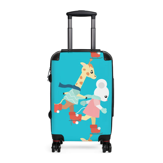 CARRY-ON FOR KIDS TEENS, CABIN SUITCASES  FOR SKATERS, SPORTSMEN, STUDENTS. LUGGAGE BY ARTZIRA, HOLIDAY BAGS, ARTISTIC DESIGNS, DOUBLE WHEELED SPINNER