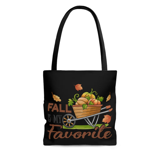 TOTE BAG, FALL IS MY FAVORITE, POLYESTER TOTE BAG | ARTZIRA