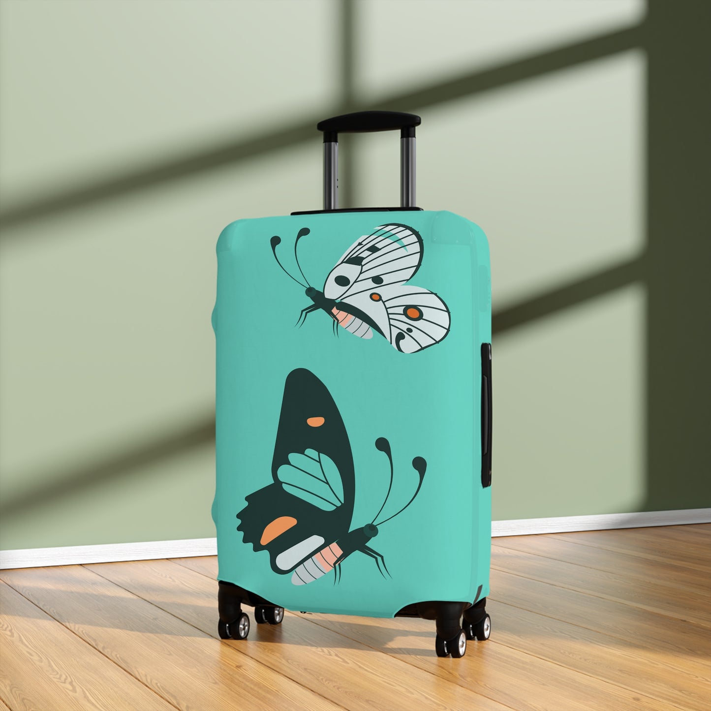 Luggage Cover, Teal Butterfly Luggage Cover in 3 Sizes