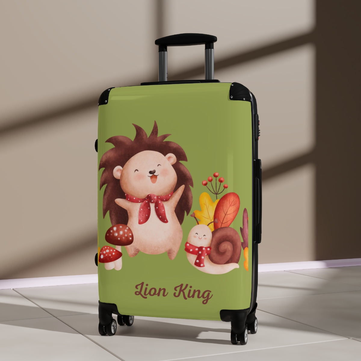 KIDS CARRY-ON Suitcases, Lion King, Boys Cabin Suitcases, Kids Luggage With Wheels, Spinner, Combination Lock | Artzira