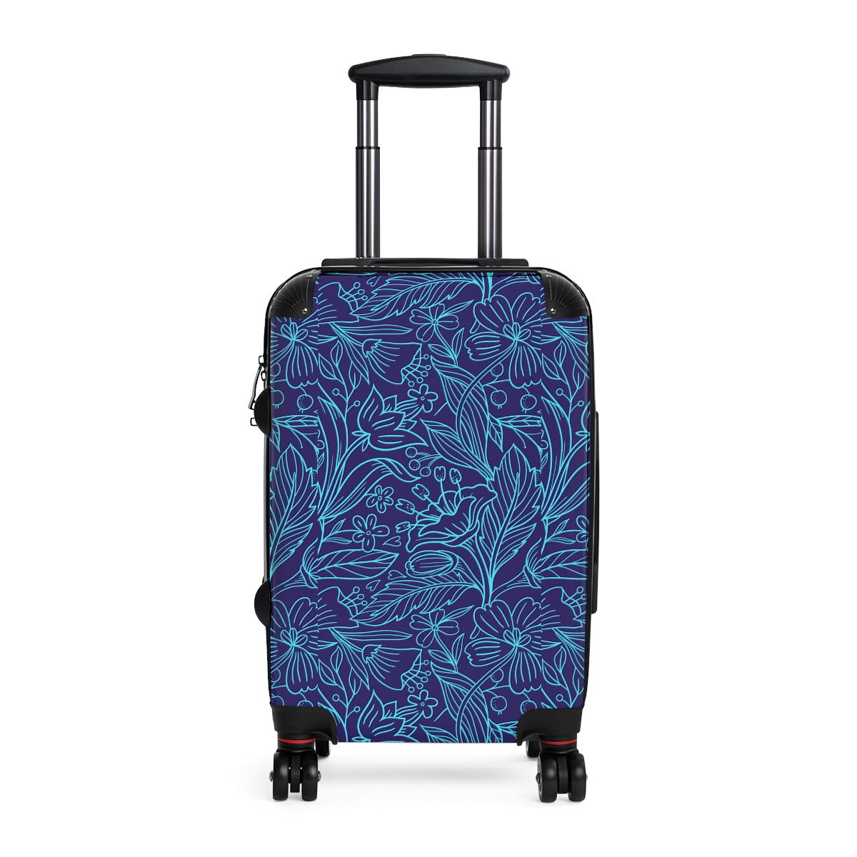 LUGGAGE WITH WHEELS-Artzira, Floral Carry On Suitcase for Women, Cabin Suitcase Hard Shell, Trolly Travel Bags, 4 Wheeled Spinners