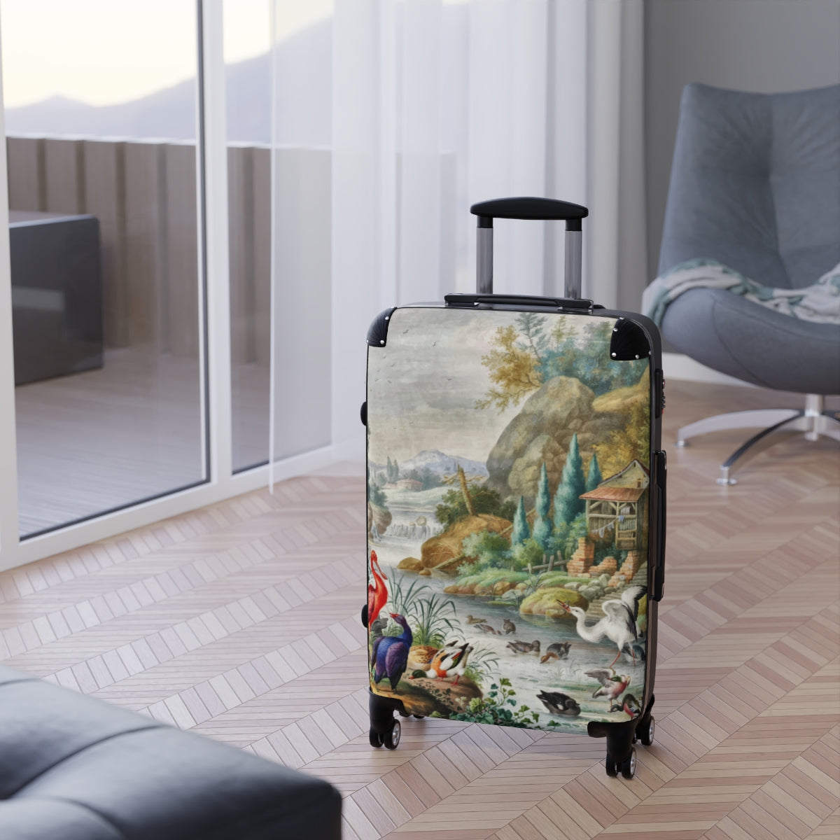 CARRY-ON SUITCASES By Artzira, Original Art Print Cabin Suitcases, All Sizes, Luggage with Wheels, Trolly Travel Bag, Double Wheeled Spinner