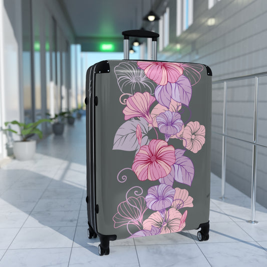 CARRY-ON LUGGAGE FOR HONEYMOON, WOMEN FLORAL SUITCASES BY ARTZIRA, ALL SIZES, ARTISTIC DESIGNS, DOUBLE WHEELED SPINNER