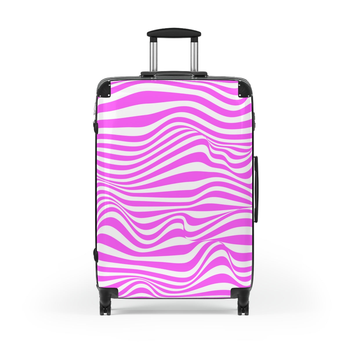 CARRY-ON Personalised | Pink Spirals |Cabin Suitcases | luggage With Wheels | Spinner | Designer Luggage By Artzira