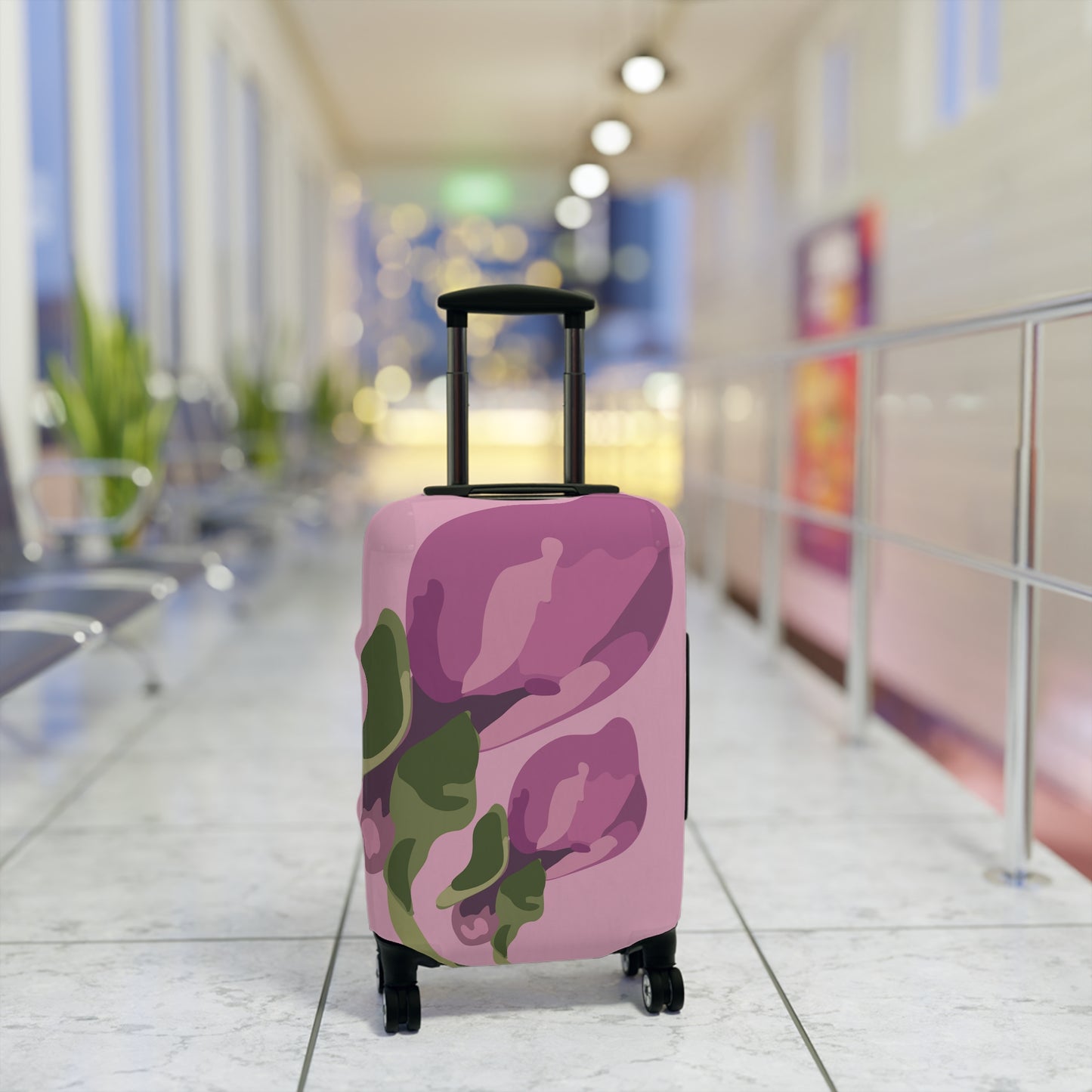 Luggage Cover, Pink Floral Luggage Cover 3 Sizes