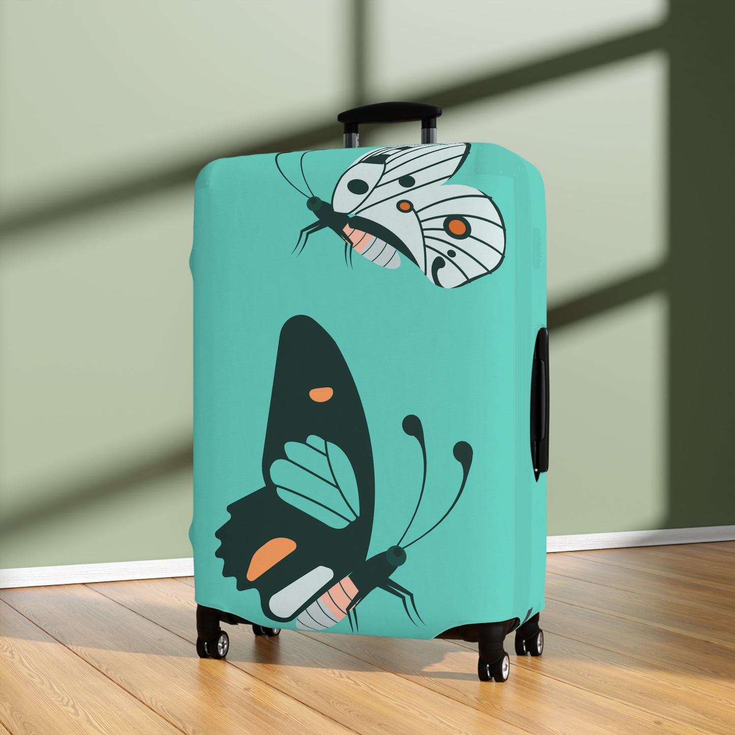 Luggage Cover, Teal Butterfly Luggage Cover in 3 Sizes