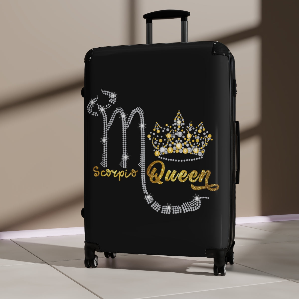 CARRY-ON LUGGAGE | Scorpio Queen Zodiac Women | Artzira | Cabin Suitcases Set | Trolly Travel Bags | 4 Wheeled Spinners