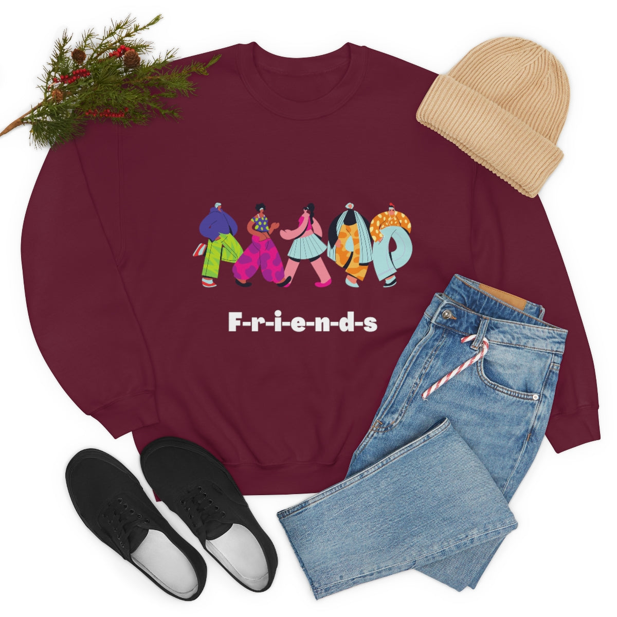 FRIENDS SWEATSHIRT, FRIENDS PARTY, FRIEND'S BIRTHDAY, GRADUATE PARTY DRESS, BRIDESMAID GIFTS, GROOMMENS GIFTS