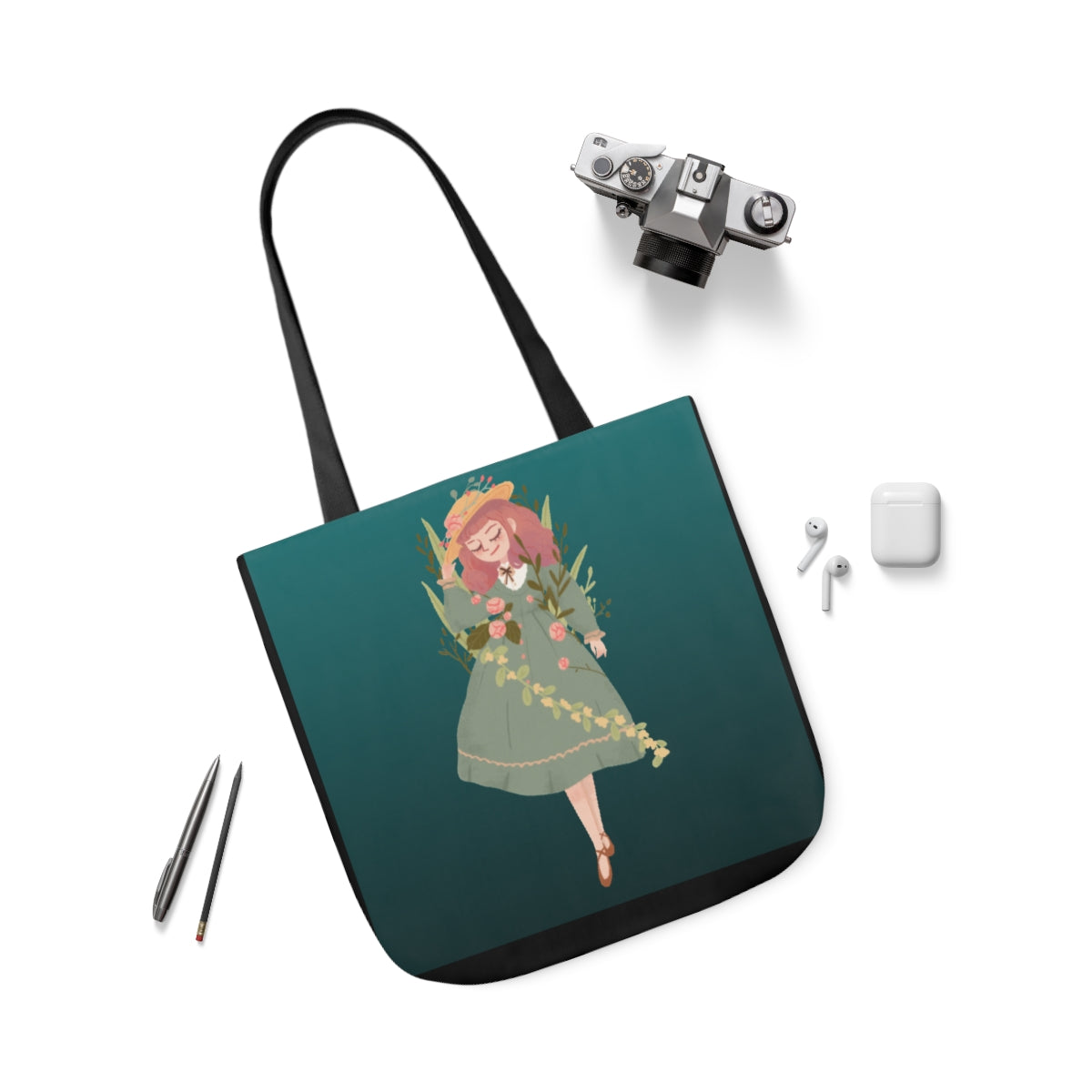 POLYESTER CANVAS TOTE  BAG, TOTE BAG FOR GIRLS