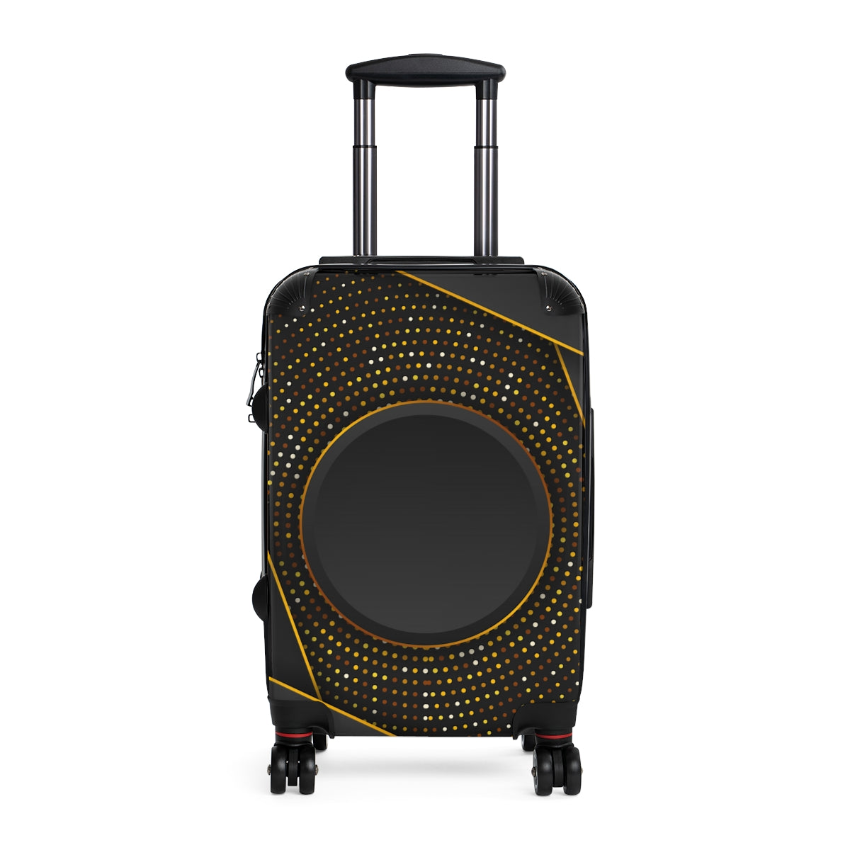 CARRY-ON LUGGAGE WITH WHEELS | Luxury Gold Black | Artzira | Cabin Suitcases | Trolly Travel Bags | 4 Wheeled Spinners | Personalized