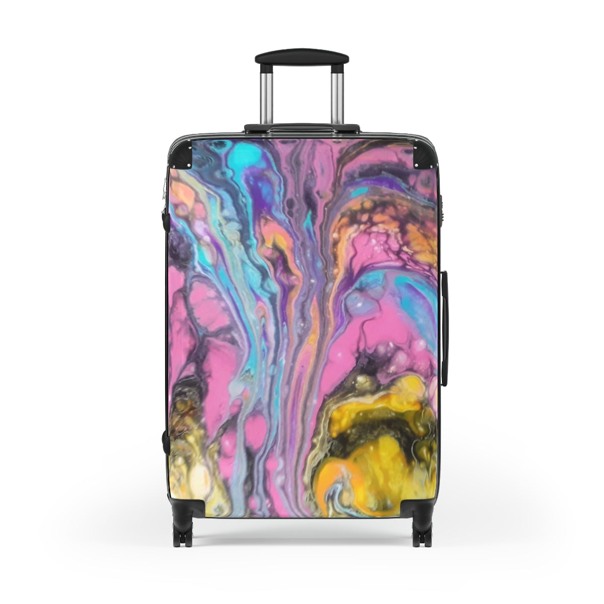 CARRY-ON LUGGAGE BY ARTZIRA, ORIGINAL ABSTRACT ART PRINT BY ARTZIRA ARTIST, 4 WHEELED SPINNER, ATS LOCK