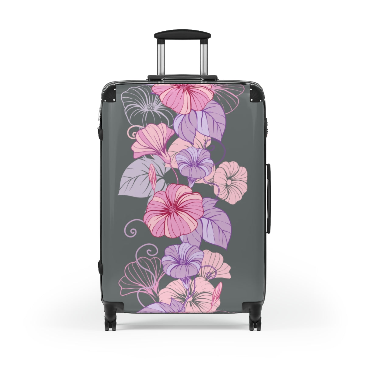 CARRY-ON LUGGAGE FOR HONEYMOON, WOMEN FLORAL SUITCASES BY ARTZIRA, ALL SIZES, ARTISTIC DESIGNS, DOUBLE WHEELED SPINNER