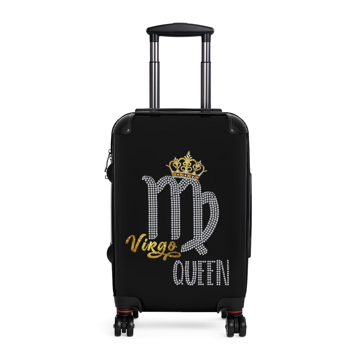 CARRY-ON LUGGAGE WITH WHEELS | Virgo Queen Zodiac Women | Artzira | Cabin Suitcases | Trolly Travel Bags | 4 Wheeled Spinners