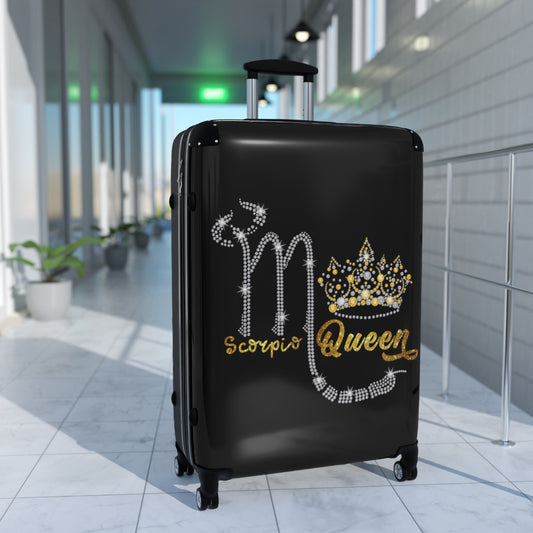CARRY-ON LUGGAGE | Scorpio Queen Zodiac Women | Artzira | Cabin Suitcases Set | Trolly Travel Bags | 4 Wheeled Spinners