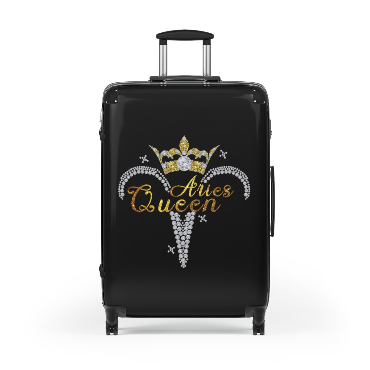 CARRY-ON LUGGAGE | Aries Queen Zodiac Women | Artzira | Cabin Suitcases Hard Shell | Trolly Travel Bags | 4 Wheeled Spinners