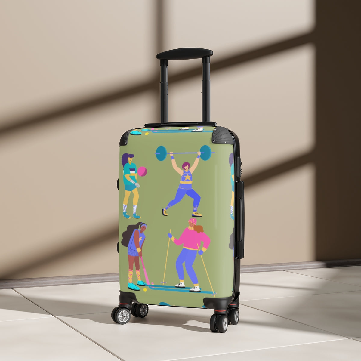 SUITCASES FOR WOMEN, Carry-on Luggage With Wheels, Spiinner, Designer Luggage By Artzira, Suitcases for Player Women