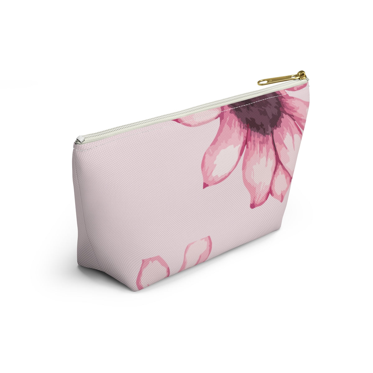 Cosmetic Bag Accessory Pouch Travel Toiletry Bag Designer Pink Floral Makeup Bag for Women and Girls