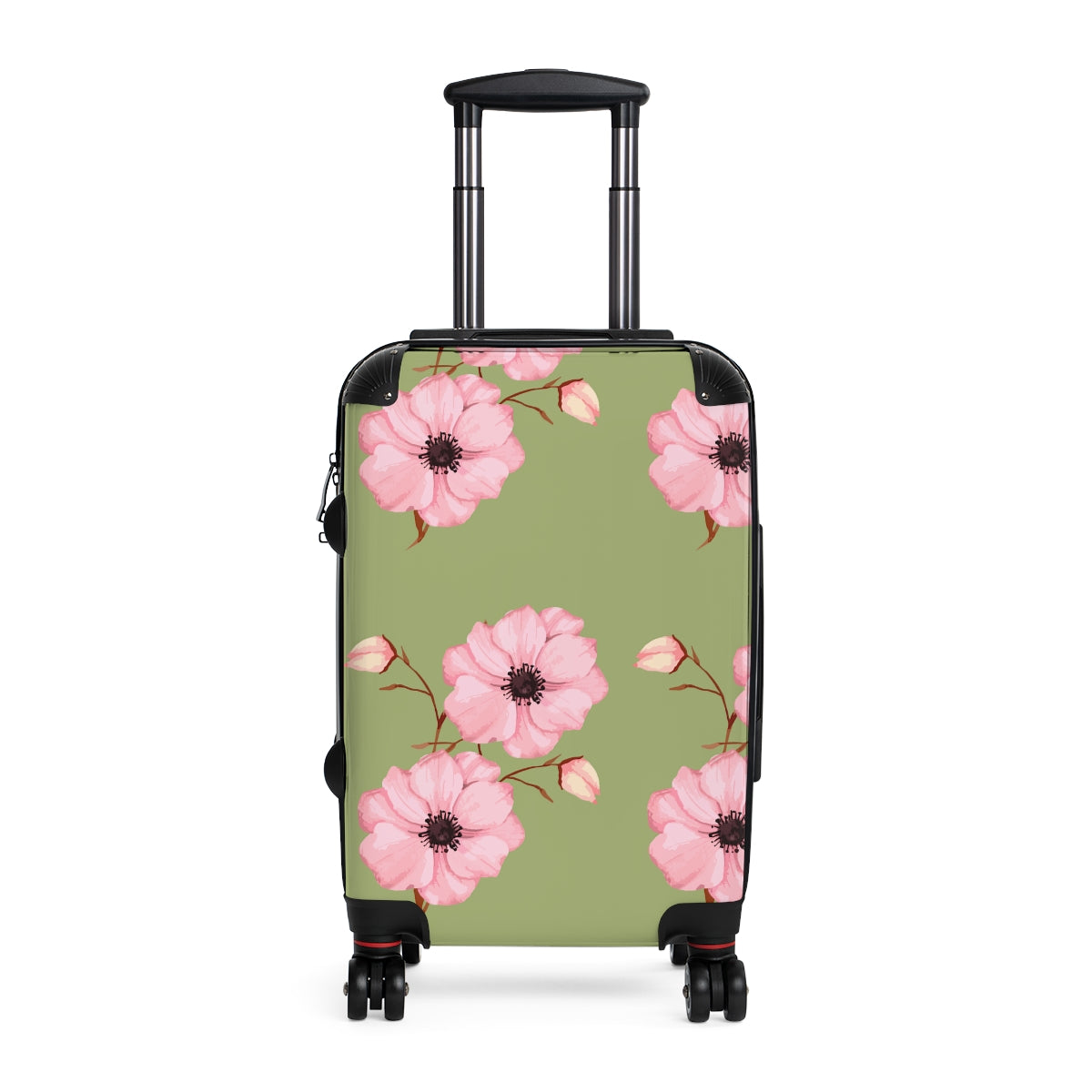 CARRY-ON LUGGAGE FLORAL ART FOR WOMEN, SPINNER, ATS LOCK