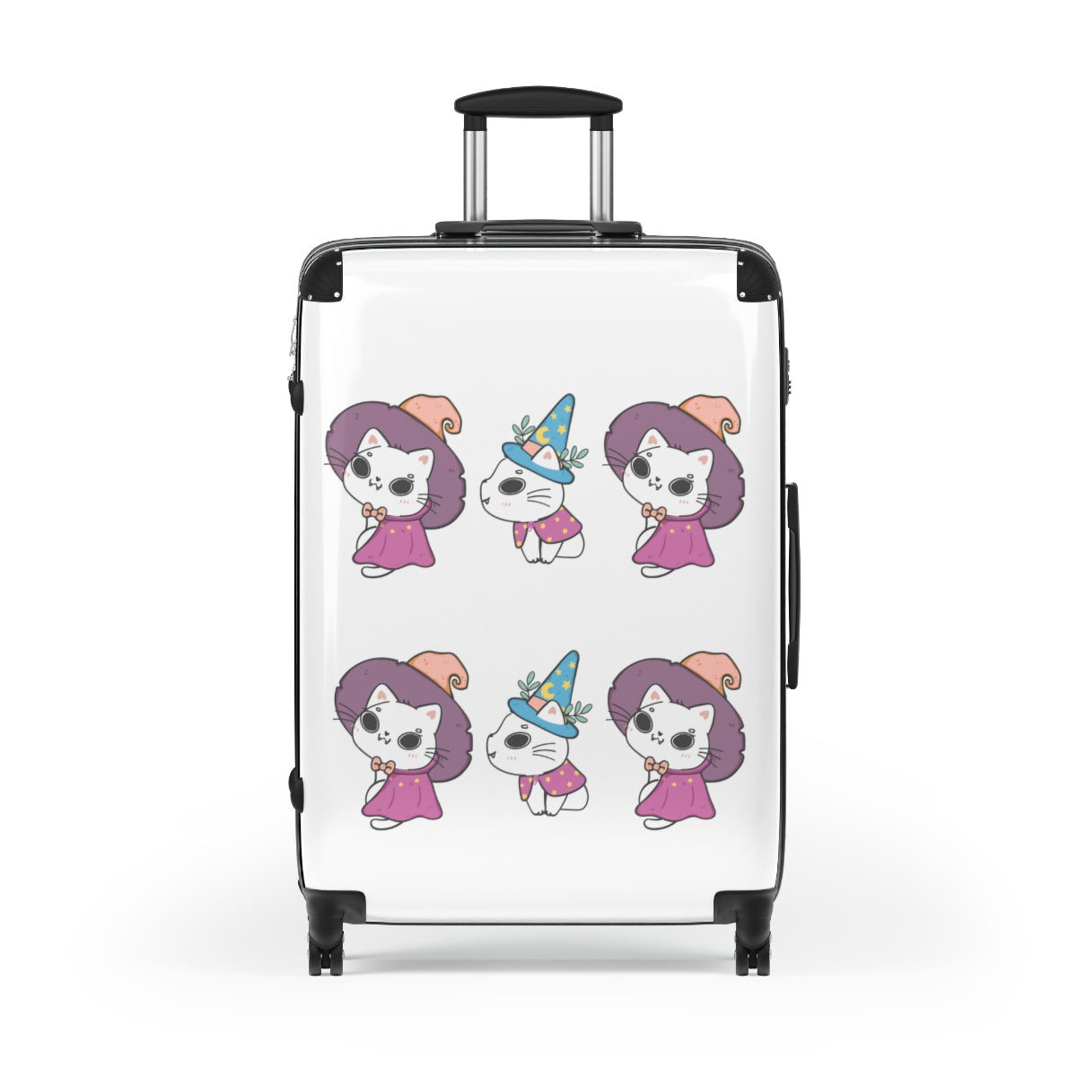 CAT CARRY-ON LUGGAGE FOR GIRLS, CAT LOVERS, CABIN SUITCASES FOR KIDS, LUGGAGE WITH WHEELS SPINNER WHEELS, LOCK