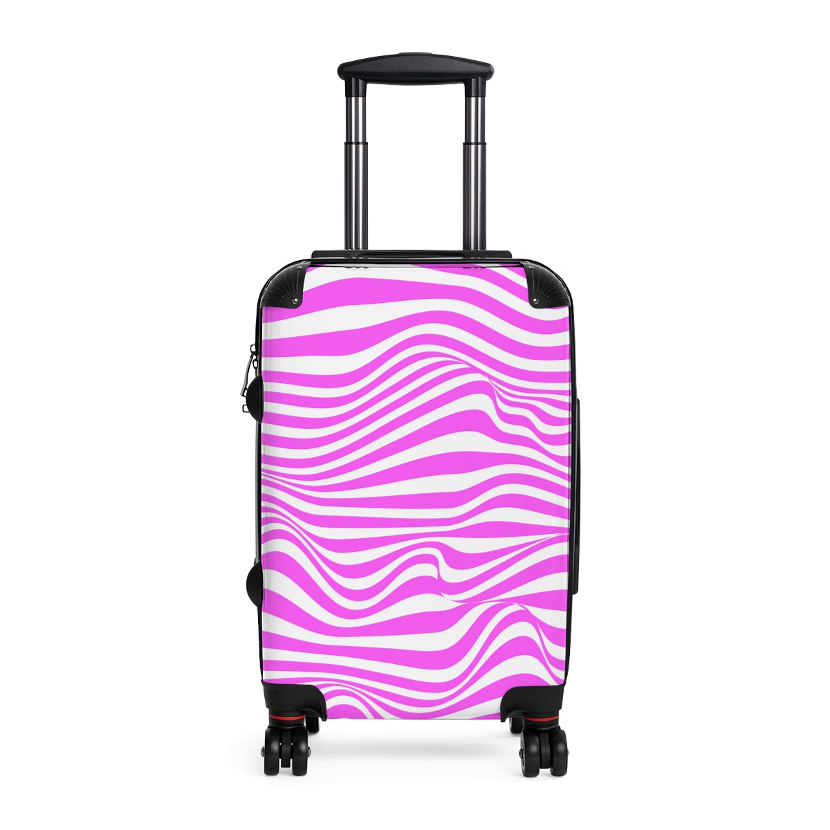 CARRY-ON Personalised | Pink Spirals |Cabin Suitcases | luggage With Wheels | Spinner | Designer Luggage By Artzira