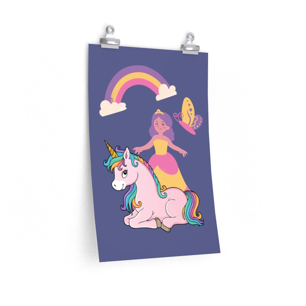 Girls Room Posters, Unicorn Posters, Nursery Posters, Matte Certical Posters